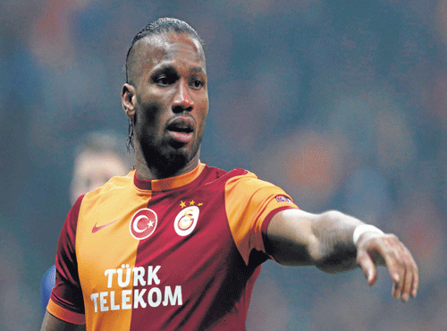 Galatasaray's Didier Drogba will be the centre of attention when he comes up against his former club Chelsea during their Champions League last-16 tie. Reuters