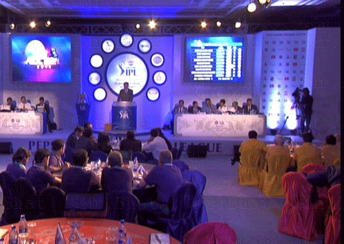 Tv Grab of the IPL auction.