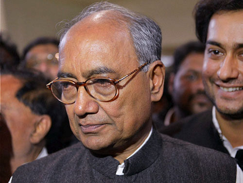Speculation is rife that AICC general secretary Digvijay Singh, a known Sangh baiter, would be fielded against Modi in Varanasi. PTI File Photo