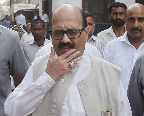 Amar Singh told mediapersons Wednesday evening he did not want the Bharatiya Janata Party to win from the Azamgarh constituency in the state. PTI file photo