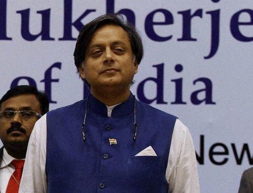 Shashi Tharoor locked in three-way contest. PTI File Photo