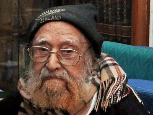 Noted author, journalist and a loyal lover of life's finer things, Khushwant Singh died at his Sujan Singh Park residence in Delhi on Thursday. He was 99 and is survived by son Rahul and daughter Mala. PTI File Photo