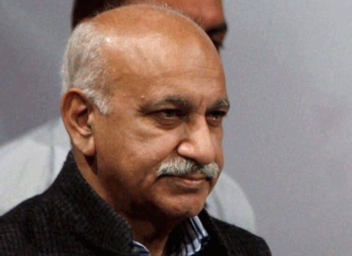 Author and senior journalist M J Akbar today joined BJP in the presence of party president Rajnath Singh. PTI photo