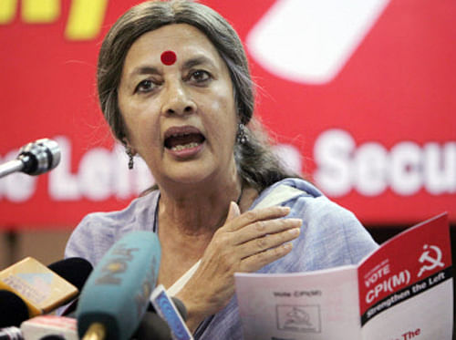 CPI-M leader Brinda Karat called the BJP actions in the recent days as an act of "desperation".  AP photo