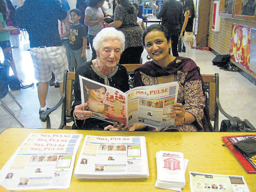 Veena Rao with a friend at a programme in Georgia, US. DHNS
