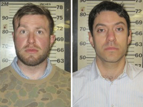 CNN producers Yon Pomrenze, 35, and Connor Fieldman Boals, 26, are pictured in this booking photo handout courtesy of Port Authority of New York. Two CNN journalists were arrested for trying to sneak past security at the World Trade Center in New York City on March 25, 2014 in an attempt to report on recent security lapses at the site, police said. Pomrenze and Boals are charged with criminal trespass, obstruction of governmental administration and disorderly conduct for trying to go through a manned gate at the World Trade Centre site.  Reuters Image