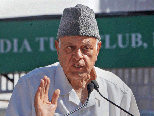 National Conference chairperson Farooq Abdullah. PTI Image