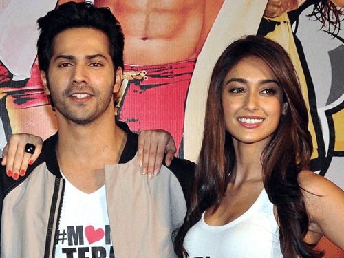 Actor Varun Dhawan and Ileana D'Cruz are happy that songs of their forthcoming movie Main Tera Hero have become popular. PTI Image
