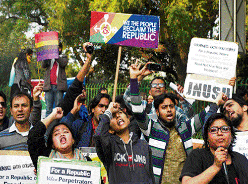 Though roundly-criticised, the Supreme Court judgement 'recriminalising' gay sex has inadvertently served to politically charge up the LGBT rights issue in the run up to the Lok Sabha elections, DH photo