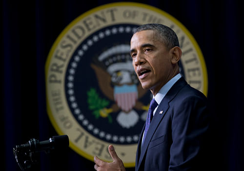 President Barack Obama put forward a plan today to end bulk collection of telephone records, aiming to defuse a controversy over the government's sweeping surveillance activities on millions of Americans. AP file photo