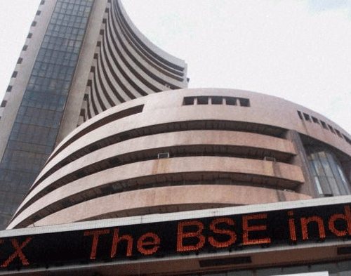 The BSE barometer moved for most of the day in the positive terrain before settling at 22,214.37, up 119.07 points or 0.54 per cent from its previous close. PTI file photo
