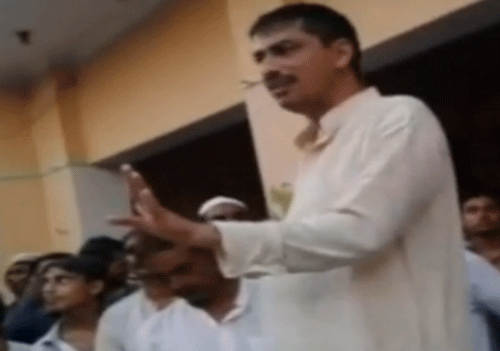 Congress Lok Sabha candidate Imran Masood arrested. TV grab