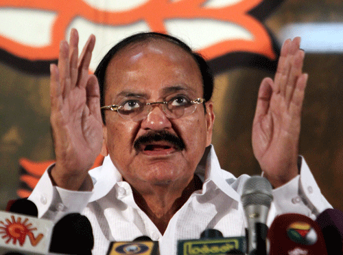 BJP leader Venkaiah Naidu today said he does not consider Defence Minister A K Antony as 'Pak agent and enemy of India'. / PTI Photo