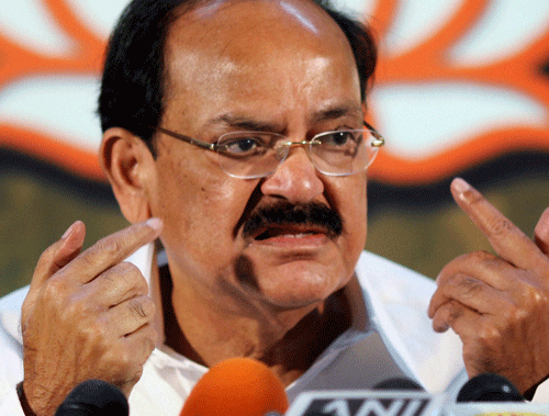 With talks between BJP and  Telugu Desam Party (TDP) being stuck over sharing of seats in Andhra Pradesh, senior party leader Venkaiah Naidu (in pic) on Sunday indicated that BJP will contest upcoming polls on its own if the Chandrababu Naidu-led party fails to spell out its stand within 24 hours. PTI File Photo