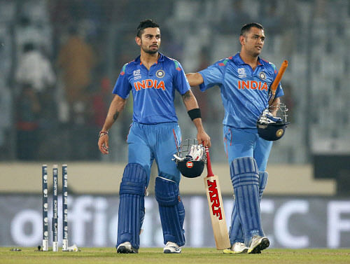 Dhoni and his men flew into Bangladesh with similar scenes clouding their departure. AP file photo.