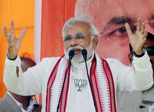 Buoyed by the huge response, BJP's prime ministerial candidate and Gujarat Chief Minister Narendra Modi on Wednesday said that this was for the first time in India's electoral history that the results of the Lok Sabha elections were known much before the first vote will be cast. PTI photo