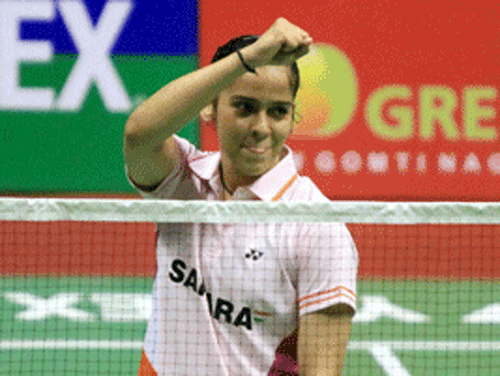 Saina will be up against World No 2 Wang Yihan of China, to whom she has lost in seven of the eight meetings.  PTI file photo