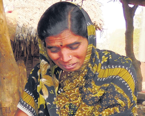 Siddavva, the widow of farmer Vithal Arabhavi, at her house in Kankanwadi village, Raibag taluk, Belgaum. dh photo