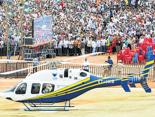 The charges for hiring a helicopter for 20-30 minutes vary between Rs 1.4 lakh and Rs 1.6 lakh, according to an industry player, Picture for representational purpose