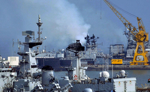 Fire breaks out onboard INS Matanga, no casualty. PTI photo, for representational purpose only