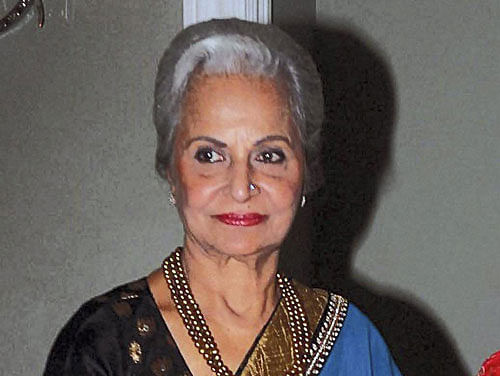 Veteran actress Waheeda Rehman, who dominated Bollywood in the 1950s, says she never wore a sleeveless blouse, and so a bikini would be entirely out of the question. AP file photo