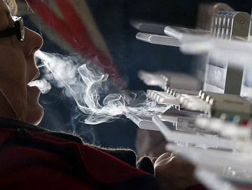 Calls to US poison control centres about people sickened by e-cigarettes containing liquid nicotine have soared in the past four years, health officials have warned. Reuters photo for representation only.
