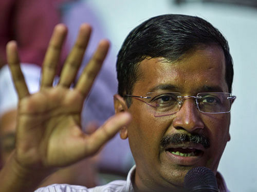 The attack, which took place in Sultanpuri, left Kejriwal with a swollen eye. AP file photo