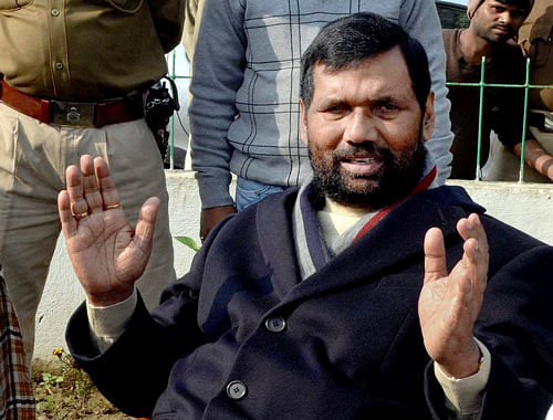 Paswan said any party was free to place its agenda in its manifesto. 'But the NDA agenda is different.' PTI Photo