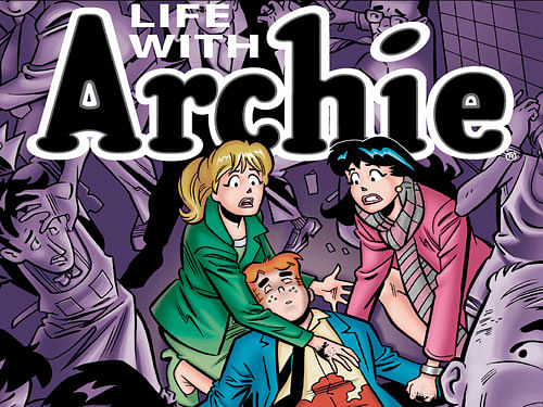 This photo released by Archie Comics shows 'Life with Archie.' Archie Comics says the famous comic book character will heroically sacrifice himself while saving the life of a friend in a July 2014 installment of 'Life with Archie.' The comic book series tells the story of grown-up renditions of Archie and his Riverdale pals. (AP Photo)