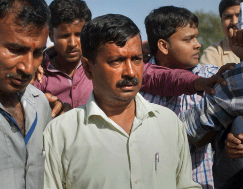 In a surprise move ahead of the polling day tomorrow, AAP leader Arvind Kejriwal today visited the autorickshaw driver who had slapped him at a roadshow in North-West Delhi and said he has ''forgiven'' the attacker. AP
