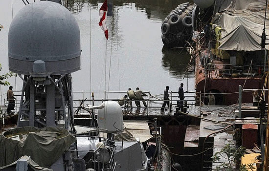 A Commodore-rank officer may face a court martial on the basis of a probe into the submarine mishap off the Mumbai coast recently which led to the resignation of Admiral DK Joshi as Chief of Naval Staff. File photo - PTI