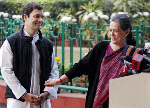Congress president Sonia Gandhi voted here Thursday in the Lok Sabha election. Congress vice president Rahul Gandhi and Aam Aadmi Party leader Arvind Kejriwal also voted in separate polling centres. PTI file photo