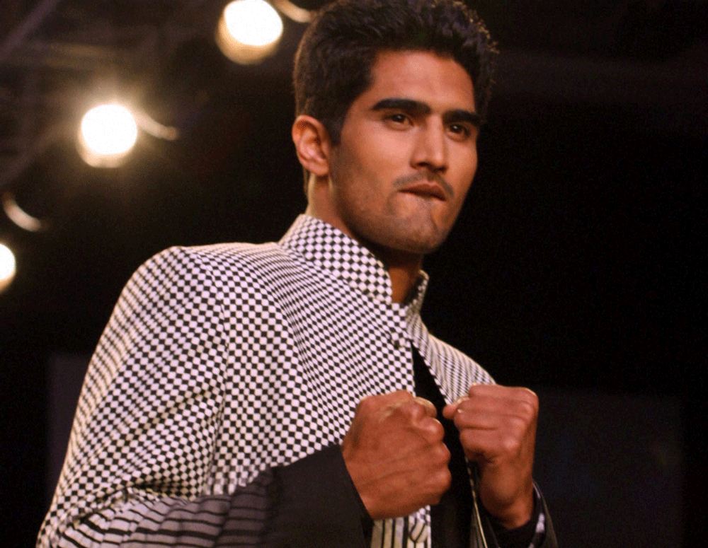 India's first Olympics and World Championships medallist, Vijender is set to foray into Bollywood with 'Fugly', a social thriller backed by Superstar Akshay Kumar. PTI file photo