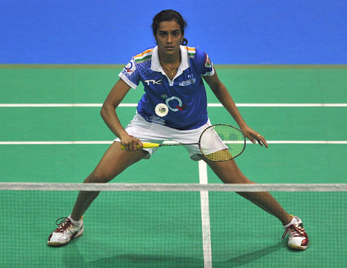 P V Sindhu advanced to the quarterfinals with a straight-game win in women's singles but it was young Indian shuttler Kidambi Srikanth, who created a flutter at the USD 300,000 Singapore Super Series with a stunning victory over world number 10 Tien Minh Nguyen of Vietnam, here today. DH File Photo