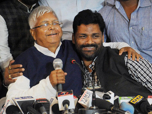 Rajesh Ranjan alias Pappu Yadav, a former Lok Sabha member who was acquitted last year in the murder of a CPI-M leader, joined Lalu Prasad's Rashtriya Janata Dal (RJD) in March and is contesting the polls from Madhepura. PTI File Photo