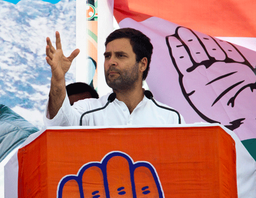 The affidavit shows Rahul declared a total income of Rs.92.46 lakh in the tax return for 2012-13. PTI file photo