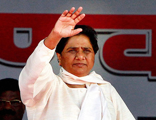 Former Uttar Pradesh chief minister Mayawati had a narrow escape late Sunday when the front wheel of her charter plane got stuck during landing, officials said Monday. PTI File Photo