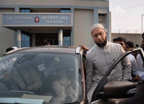 MIM president Asaduddin Owaisi, who is aiming a hat-trick, is expected to have a smooth sailing again. PTI file photo