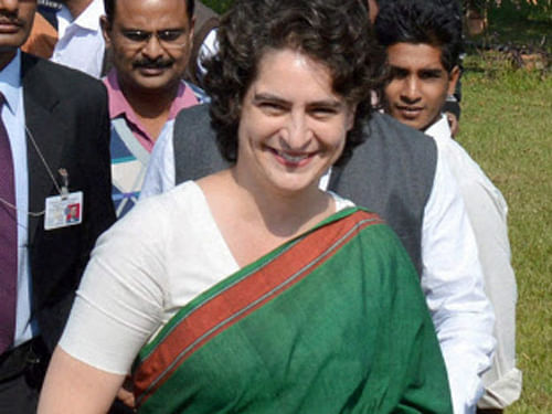 Congress today dismissed as motivated and planted media reports that Priyanka Gandhi Vadra wanted to challenge Narendra Modi from Varanasi but was stopped by the party high command. PTI photo