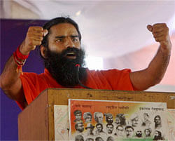 With the Congress complaining about yoga guru Baba Ramdev's plan to hold an event in Vadodara in Gujarat towards the end of this month, the Election Commission has reminded that strict action could be taken if the yoga shivir was used by anyone for political campaigning. PTI file photo