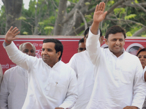 Sitting MP Dharmendra Yadav, nephew of Samajwadi Party supremo Mulayam Singh Yadav, will be forced to counter the 'Modi wave' and Muslim voters' preference for the BSP in Badayun this time around. PTI file photo