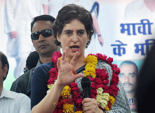 Priyanka, who addressed as many as 10 corner meetings in different parts of the constituency, said that the BJP had been reduced to a party of one individual and termed the ongoing Lok Sabha polls as 'a battle between two different ideologies'. PTI photo