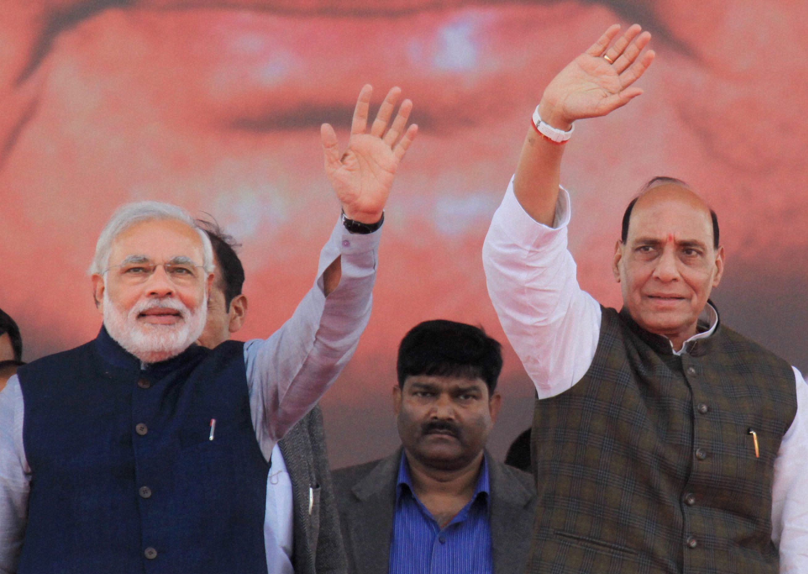 Rajnath Singh told Times Now news channel in an interview that Modi was the declared prime ministerial candidate of the Bharatiya Janata Party. PTI file photo