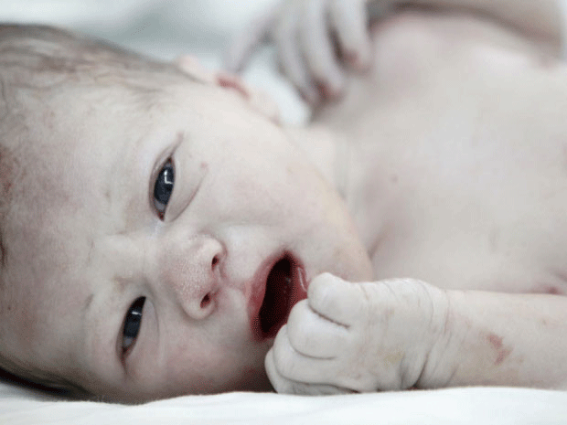 Babies that scream and suckle in the early hours are more likely to survive and have children themselves. Reuters photo