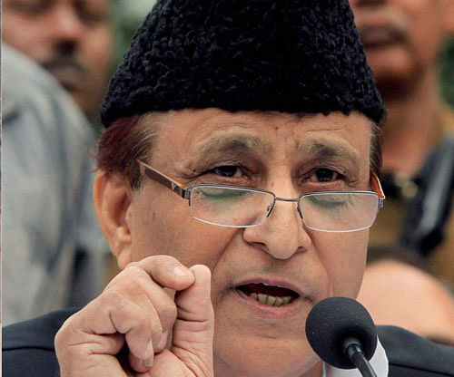 An unrepentant Azam Khan, Uttar Pradesh's loud-mouth urban development minister, continues to justify his acerbic speeches and acid-laced comments on political opponents and has now - with the party's ostensible backing - decided to turn the heat on the Election Commission (EC), accusing it of being ''prejudiced towards Muslims''. PTI File Photo
