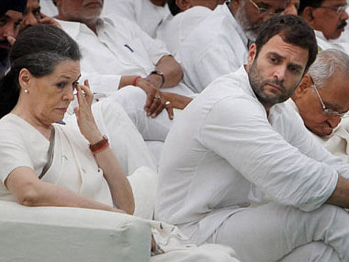 UPA Chairperson Sonia Gandhi and party vice-president Rahul Gandhi. PTI Image