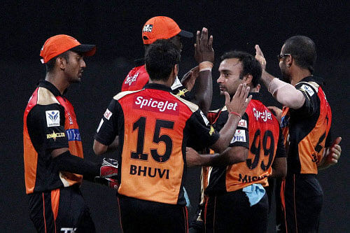 Still smarting from their opening loss, Sunrisers Hyderabad have the arduous task of taming a rampaging Kings XI Punjab when they lock horns in IPL-7 at the Sharjah Cricket Stadium here on Tuesday. PTI photo