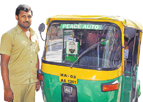 Anil is the founder of Peace Autos, a phenomenon that came into being on October 2, 2013 and is slowly catching up. DH photo