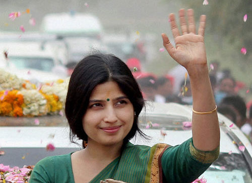 UP&#8200;Chief Minister Akhilesh Yadav's wife, Dimple Yadav, who is contesting from the prestigious VIP Lok Sabha constituency of Kannauj, is finding the going tough in the face of a strong threat posed by her BJP&#8200;rival Subrat Pathak. PTI photo