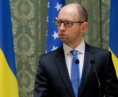 Ukrainian Prime Minister Arseniy Yatsenyuk today accused Russia of wanting to start ''a third world war'' over his country and called for international help against ''Russian aggression''. AP File Photo